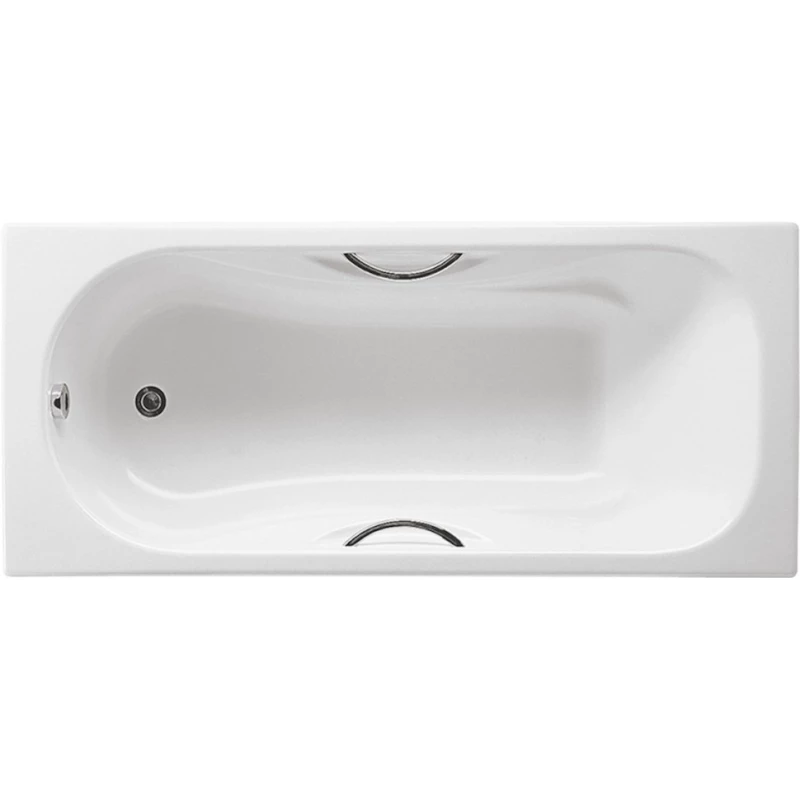 Чугунная ванна 170x75 см с противоскользящим покрытием Roca Malibu 2309G000R