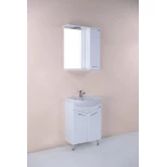 Комплект мебели белый глянец 60 см Onika Лада 106002 + 1WH110198 + 206016