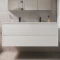 Комплект мебели белый глянец 121 см Sancos Libra LB120-2W + CN7004 + Z1200 - 2
