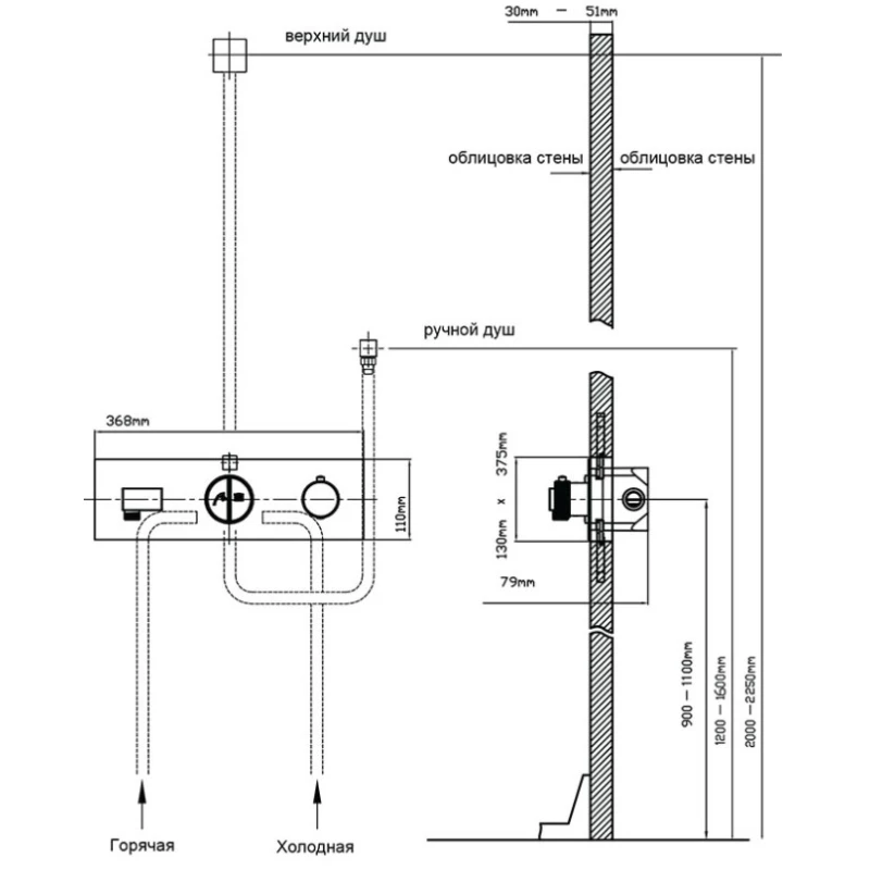 Термостат для ванны Vincea VSCV-422TMB