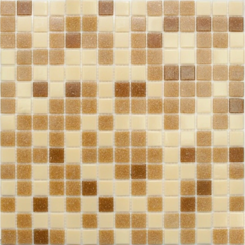 Стеклянная плитка мозаика MIX3 стекло коричневый (бумага)(2,0*2,0*0,4) 32,7*32,7