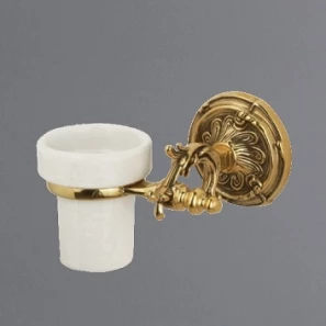 Изображение товара стакан с держателем античное золото art&max barocco am-1787-do-ant