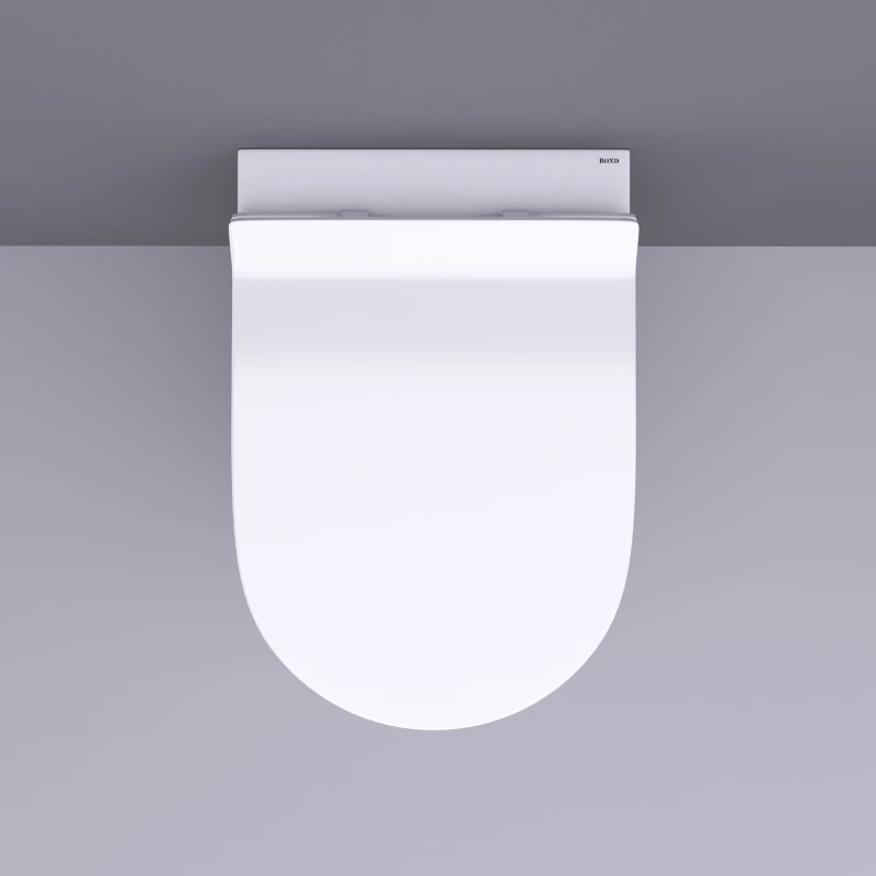 Подвесной безободковый унитаз с сиденьем микролифт Bond Oval F01-10