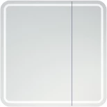 Изображение товара зеркальный шкаф 80x80 см белый матовый corozo алабама sd-00000902
