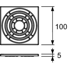 Изображение товара декоративная решетка 100×100 мм tece tecedrainpoint s хром 3665002