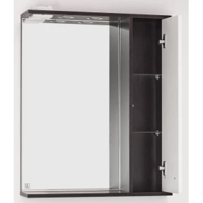 Изображение товара зеркальный шкаф 65x83 см венге/белый глянец style line панда стиль лс-00000089