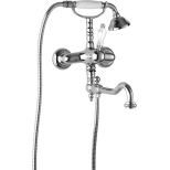 Изображение товара смеситель для ванны с поворотным изливом хром cezares venezia venezia-vdfm2-01-bi