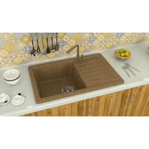 Изображение товара кухонная мойка zett lab модель 16 терракот матовый t016q009