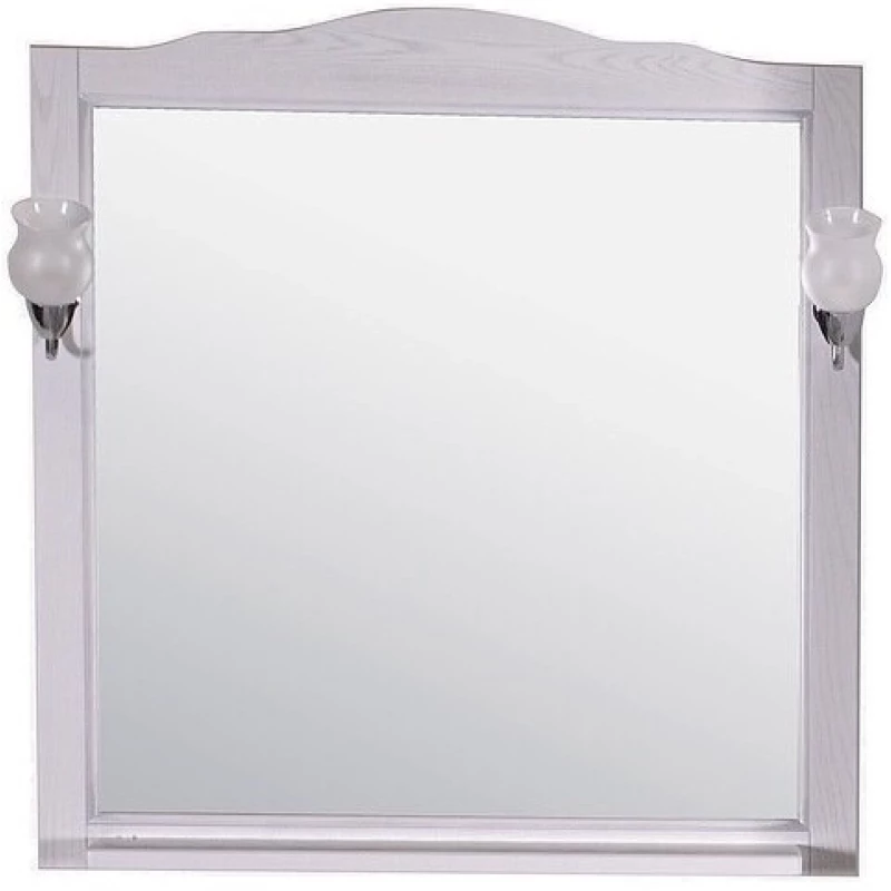 Зеркало 79x88,3 см белый серебряная патина ASB-Woodline Римини Nuovo