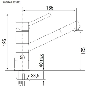 Изображение товара смеситель для кухни хром longran sprint universal g65000 - 05