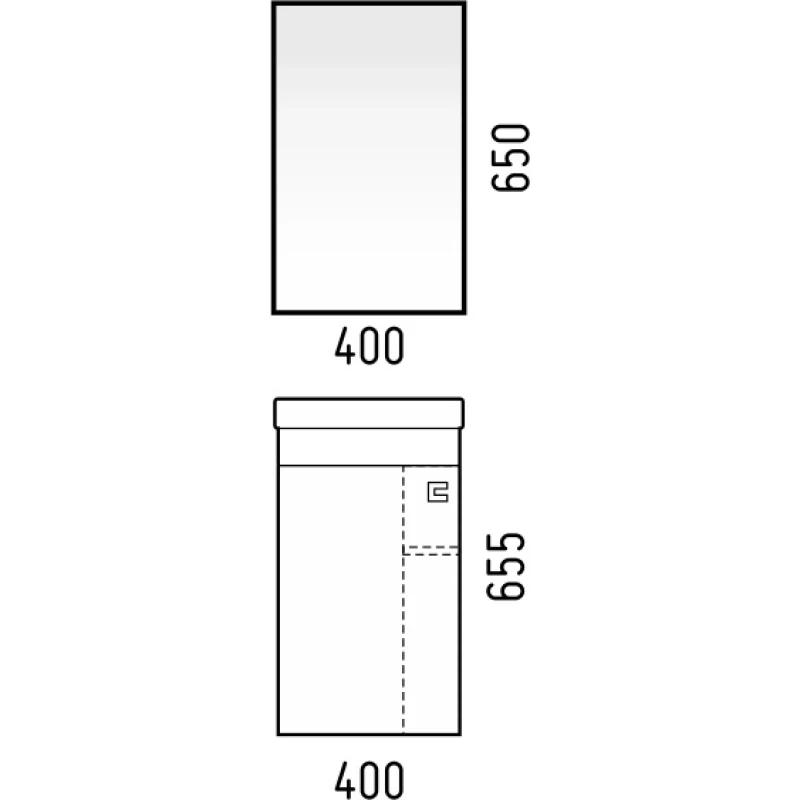 Тумба белый глянец/дуб сонома 38,6 см Corozo Комо SD-00000352