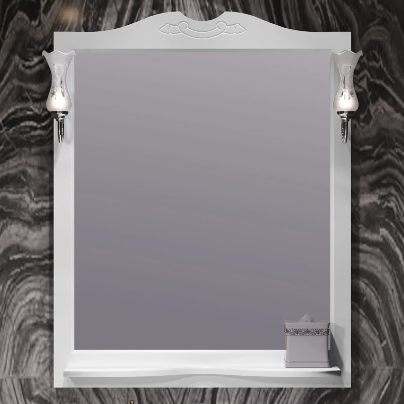 Зеркало 80x103,5 см белый матовый Opadiris Клио/Брунелла