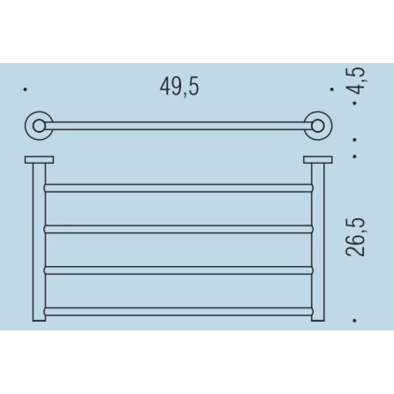 Полка для полотенец 49,5 см Colombo Design Plus W4987