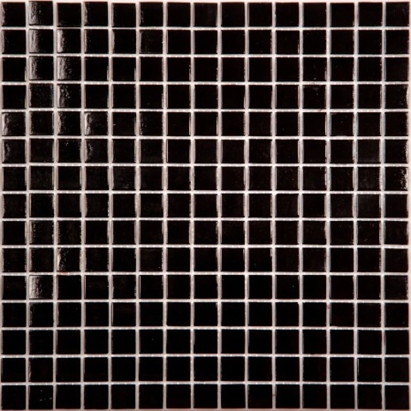 Стеклянная плитка мозаика AK01 стекло черный  (бумага)(2,0*2,0*4) 32,7*32,7