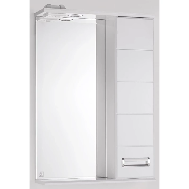 Зеркальный шкаф 55x83 см белый глянец Style Line Ирис ЛС-00000018