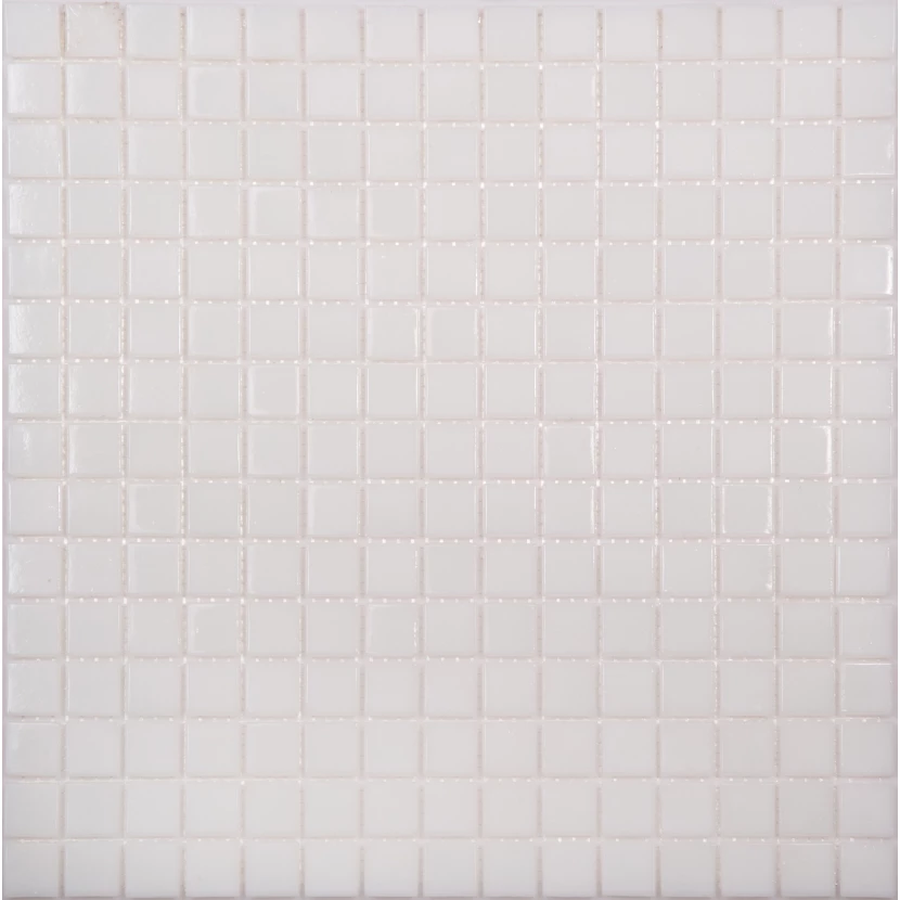 Стеклянная плитка мозаика  AP02 стекло  белый (бумага) (2,0*2,0*4) 32,7*32,7