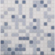 Стеклянная плитка мозаика MIX5 стекло серый (бумага)(2,0*2,0*0,4) 32,7*32,7