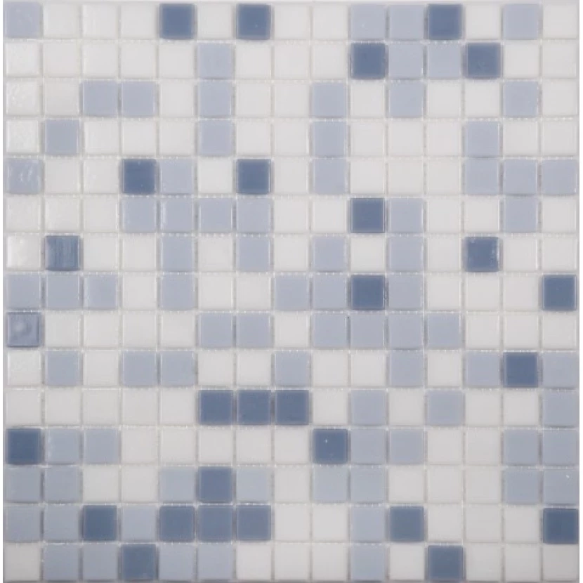 Стеклянная плитка мозаика MIX5 стекло серый (бумага)(2,0*2,0*0,4) 32,7*32,7
