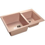 Изображение товара кухонная мойка розовый granfest practic gf-p780k