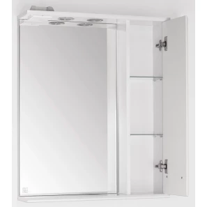 Изображение товара зеркальный шкаф 65x83 см белый глянец style line ирис лс-00000019