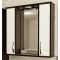 Зеркальный шкаф 81,2x76 см белый глянец/венге Санта Турин 103005 - 1