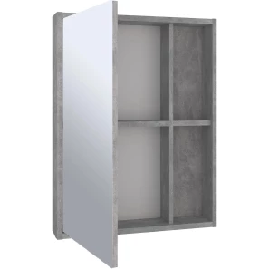 Изображение товара зеркальный шкаф 52x65 см серый бетон l/r runo эко 00-00001184