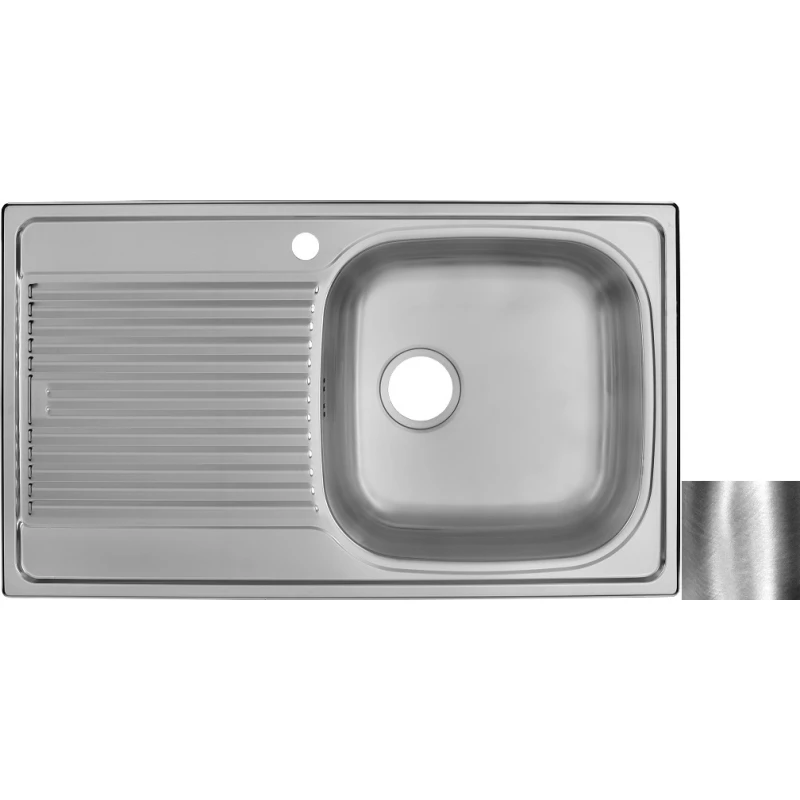 Кухонная мойка полированная сталь Ukinox Гранд GRP860.500 -GT8K 1R