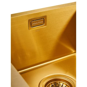 Изображение товара кухонная мойка paulmark platte золотой матовый  pm807844-bg