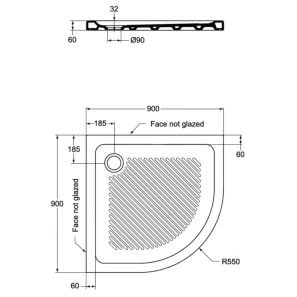 Изображение товара керамический поддон 90x90 см ideal standard connect t266901