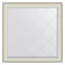 Зеркало 104x104 см белая кожа с хромом Evoform Exclusive-G BY 4575 - 1