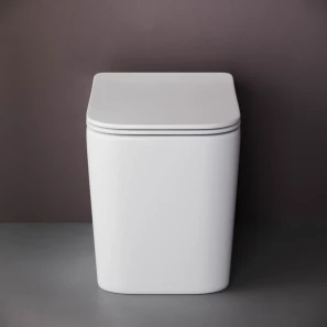 Изображение товара приставной безободковый унитаз с сиденьем микролифт ceramica nova cubic cn1809
