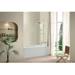 Изображение товара шторка для ванны cezares retro 81 см прозрачное c матовым узором стекло retro-a-v-1-80/145-cp-g-r