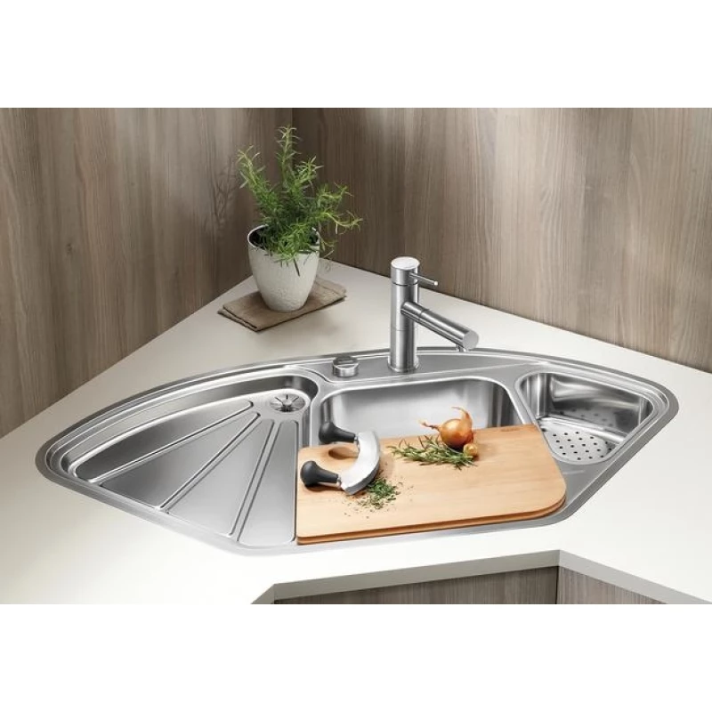 Кухонная мойка Blanco Delta-IF InFino зеркальная полированная сталь 523667