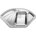 Изображение товара кухонная мойка blanco delta-if infino зеркальная полированная сталь 523667