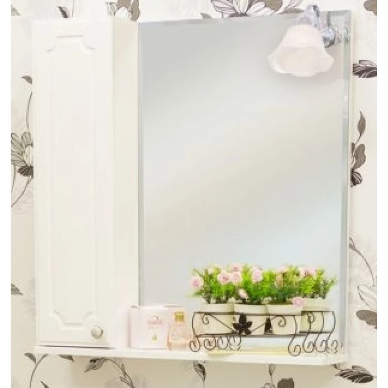 Зеркальный шкаф 70x72,8 см белый глянец L Sanflor Ксения H0000000117