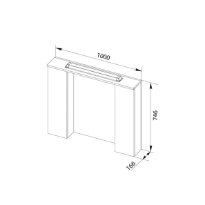 Изображение товара зеркальный шкаф 100x74,6 см венге/белый aquanet тиана 00172679