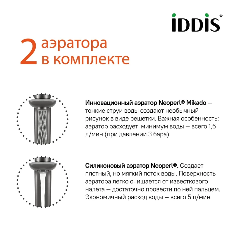 Смеситель для раковины IDDIS Slide SLIGMBTi01