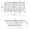 Акриловая ванна 185x80 см L Alpen Viva 72099 - 3