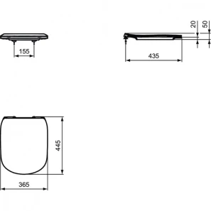 Изображение товара сиденье для унитаза ideal standard tesi t352801