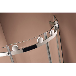 Изображение товара душевой уголок cezares stylus-m 90x90 см прозрачное стекло stylus-o-m-r-2-90-c-cr