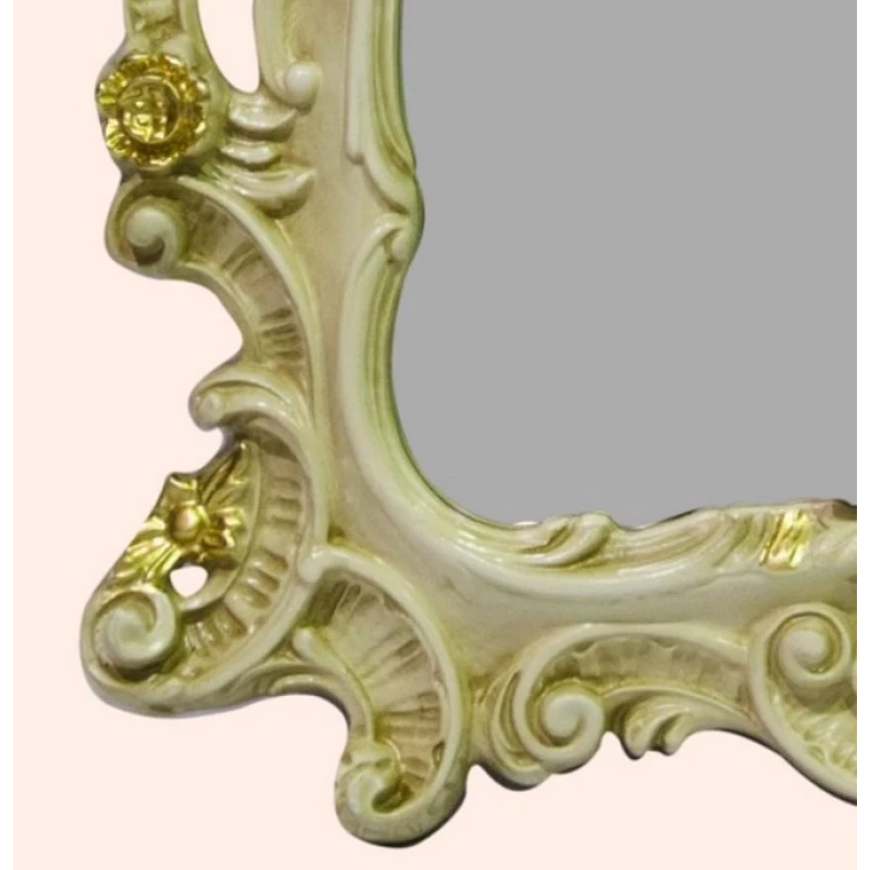Зеркало 71x107 см слоновая кость/золото Tiffany World TW02002avorio/oro