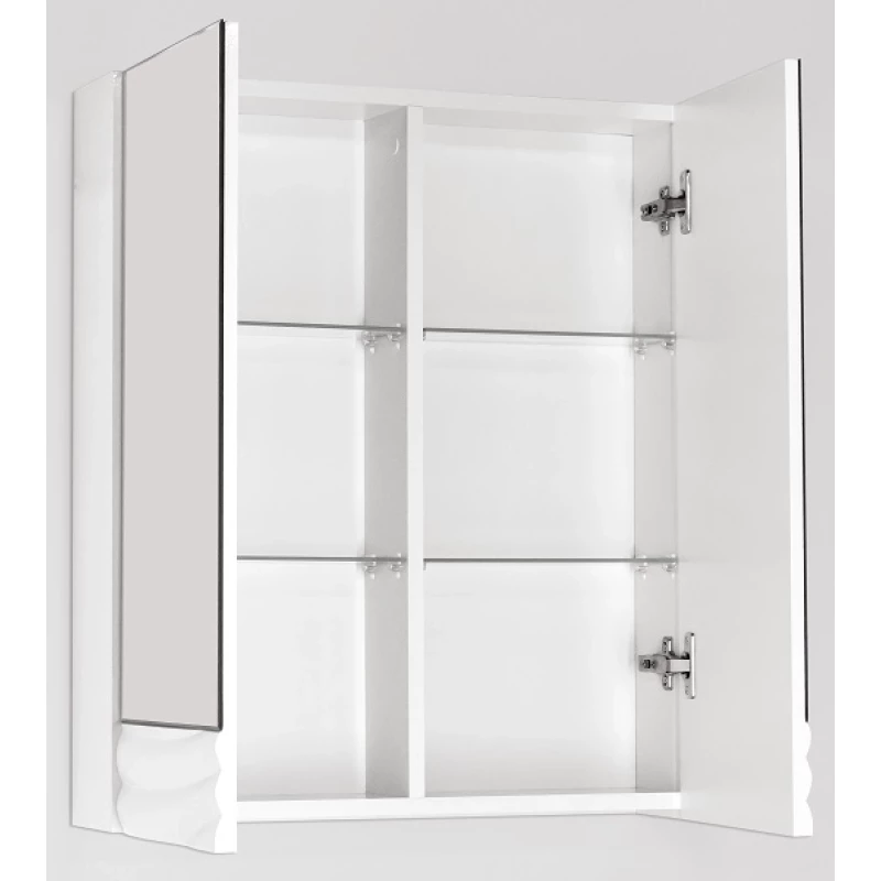 Зеркальный шкаф 60x70 см белый глянец Style Line Вероника ЛС-00000055