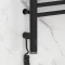 Полотенцесушитель электрический 1000x300 черный матовый МЭМ левый, перемычка прямая Сунержа Богема 3.0 31-5804-1030 - 3