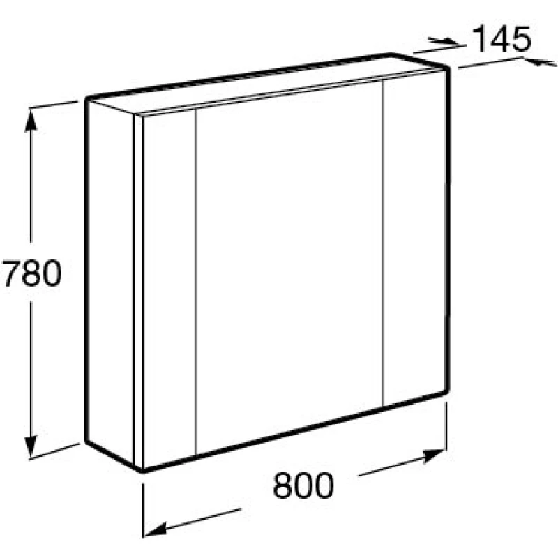 Комплект мебели бетон/белый матовый 80 см Roca Ronda ZRU9303004 + 327470000 + ZRU9303009