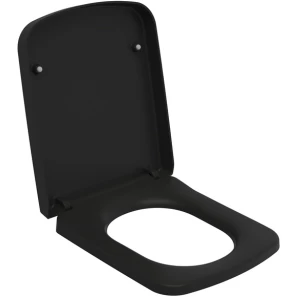 Изображение товара унитаз подвесной ambassador benefit 203t20201r-202t20201 безободковый, с сиденьем микролифт, черный матовый
