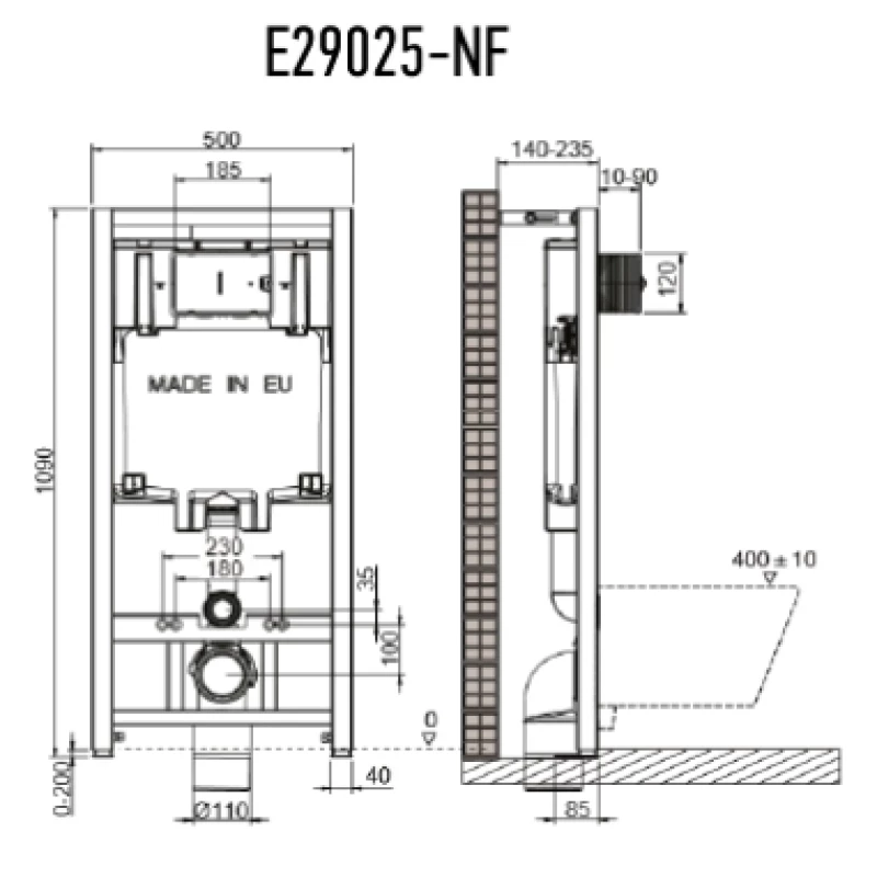 Комплект подвесной унитаз Teka Nexos 117320001 + система инсталляции E29025-NF + E29026-01R