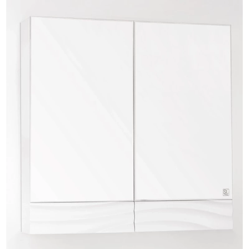 Зеркальный шкаф 70x70 см белый глянец Style Line Вероника ЛС-00000056