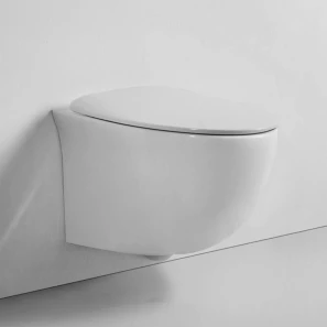 Изображение товара подвесной безободковый унитаз с сиденьем микролифт bond oval f05-10